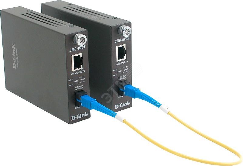 Медиаконвертер WDM 1хRJ45 10/100 Мб/с, 1хSC 100 Мб/с, для кабеля до 20 км