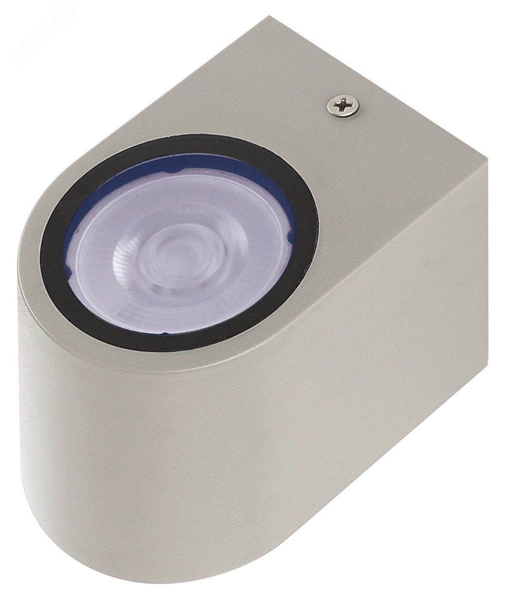 Светильник фасадный ДБУ GU10 без ламп корпус поликарбонат серый полуовал односторонний IP65 Jazzway