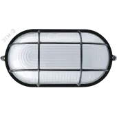 Светильник НПП-60w термостойкий овальный с решеткой IP54 черный