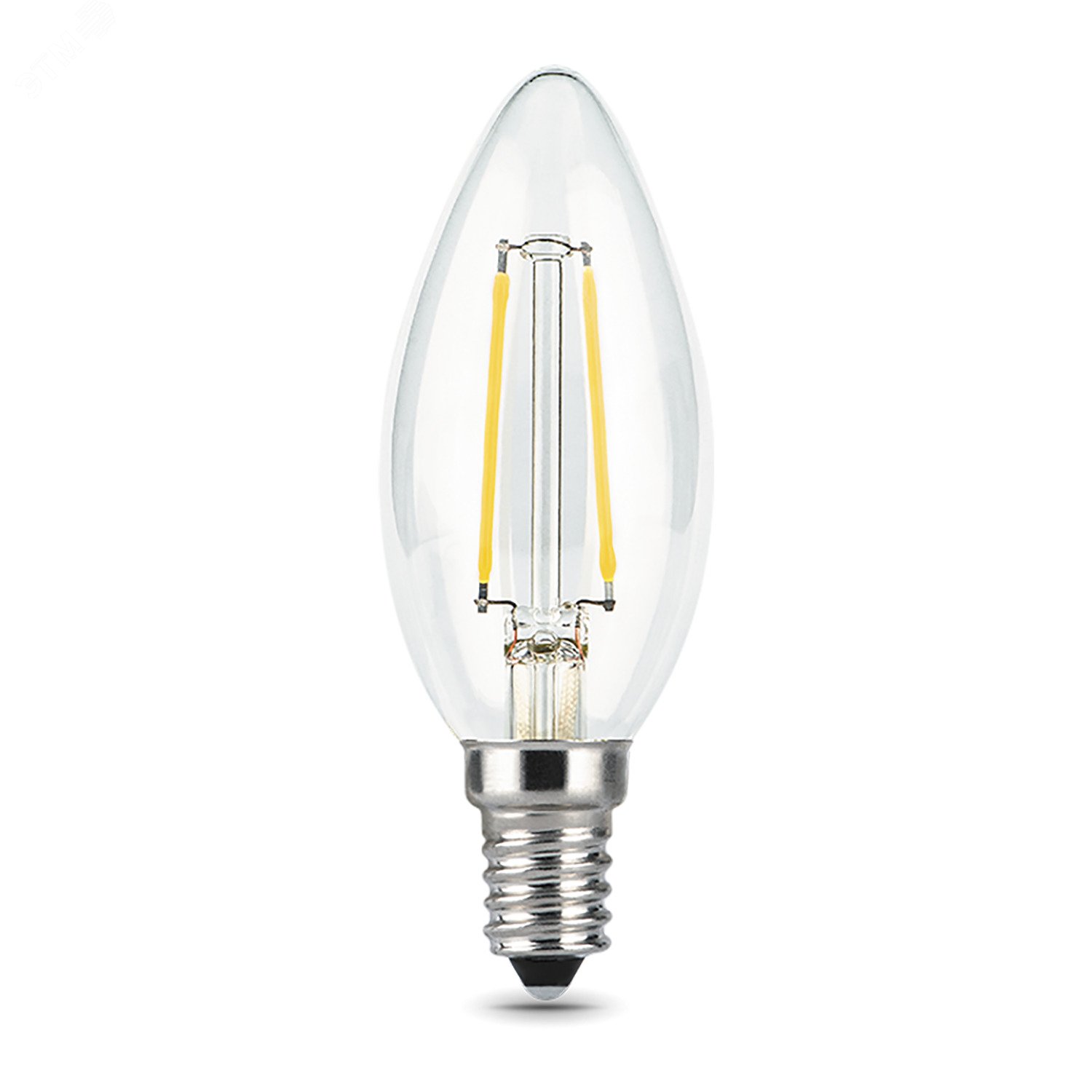 Лампа светодиодная филаментная LED 7 Вт 550 лм 2700К AC185-265В E14 свеча теплая  Black Filament Gauss