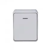 AtlasDesign Profi54 выключатель одноклавишный с подсветкой IP54 10 АХ, БЕЛЫЙ, Россия
