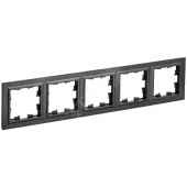 BRITE Рамка 5 постов РУ-5-БрЧ черный