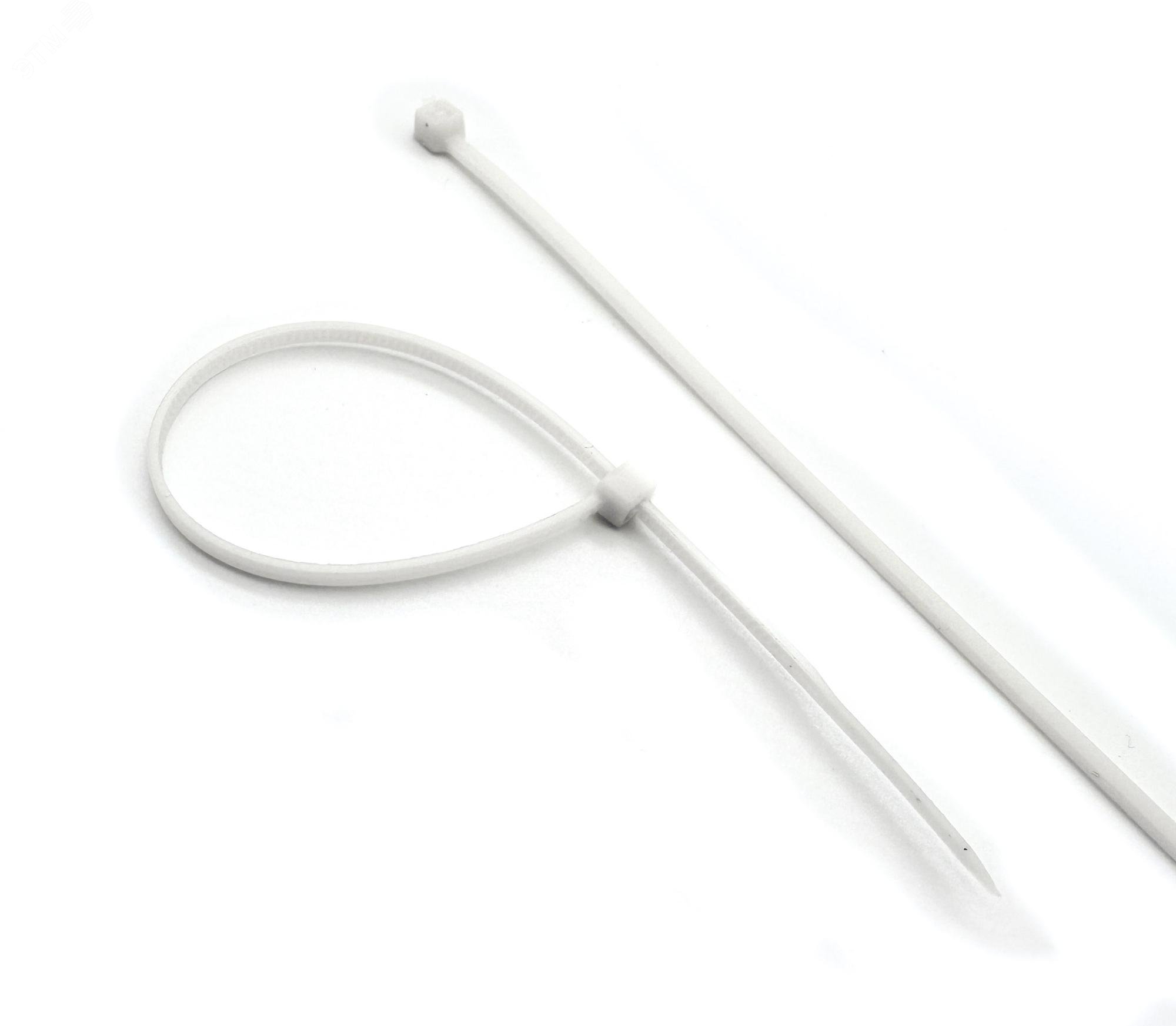 Хомут-стяжки ленточные 5x350 (4,8x350) бел