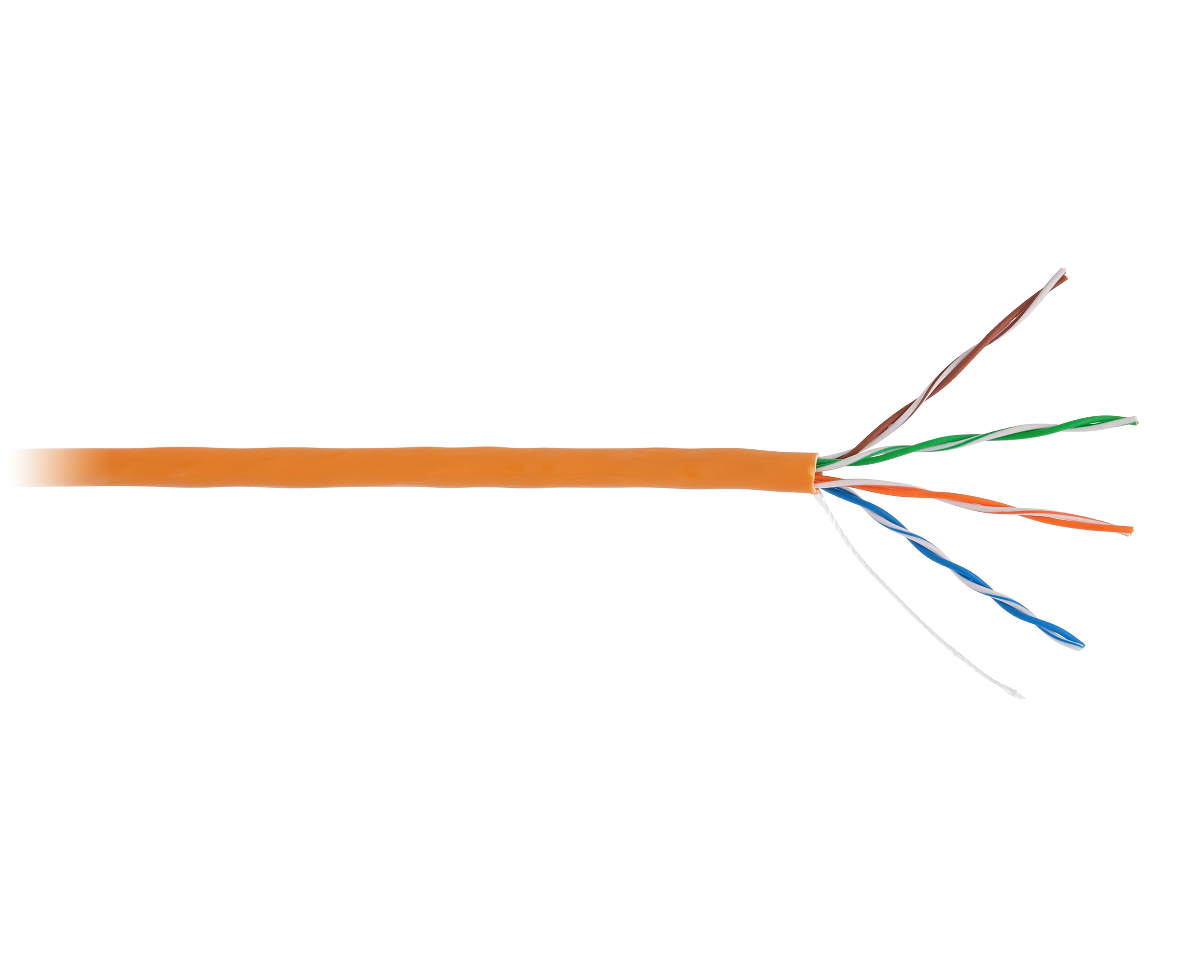 Кабель U/UTP 4 пары Кат.5e одножильный медный внутренний LSZH оранж 100м