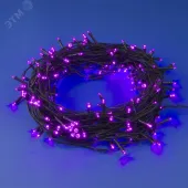Гирлянда светодиодная 20м 200 светодиодов ULD-S2000-200/DGA PINK IP20 Розовый свет Провод зеленый