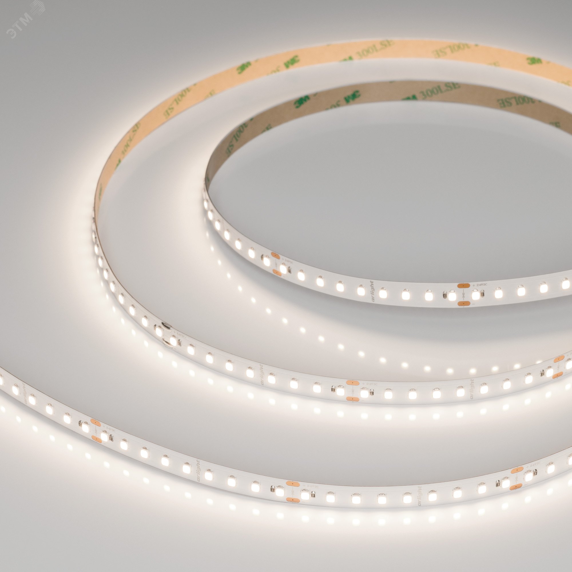 Лента UL-A126-10мм 24V Day4000 (8 W/m, IP20, 5м) (высок.эфф.165 лм/Вт)