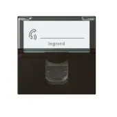 Розетка RJ 45 Mosaic категория 6a - STP - 2 модуля - матовая черная