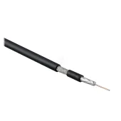 Кабель коаксиальный RG-59 75 Ом жила - 20 AWG 6.0мм PVC черный (бухта 100 м)