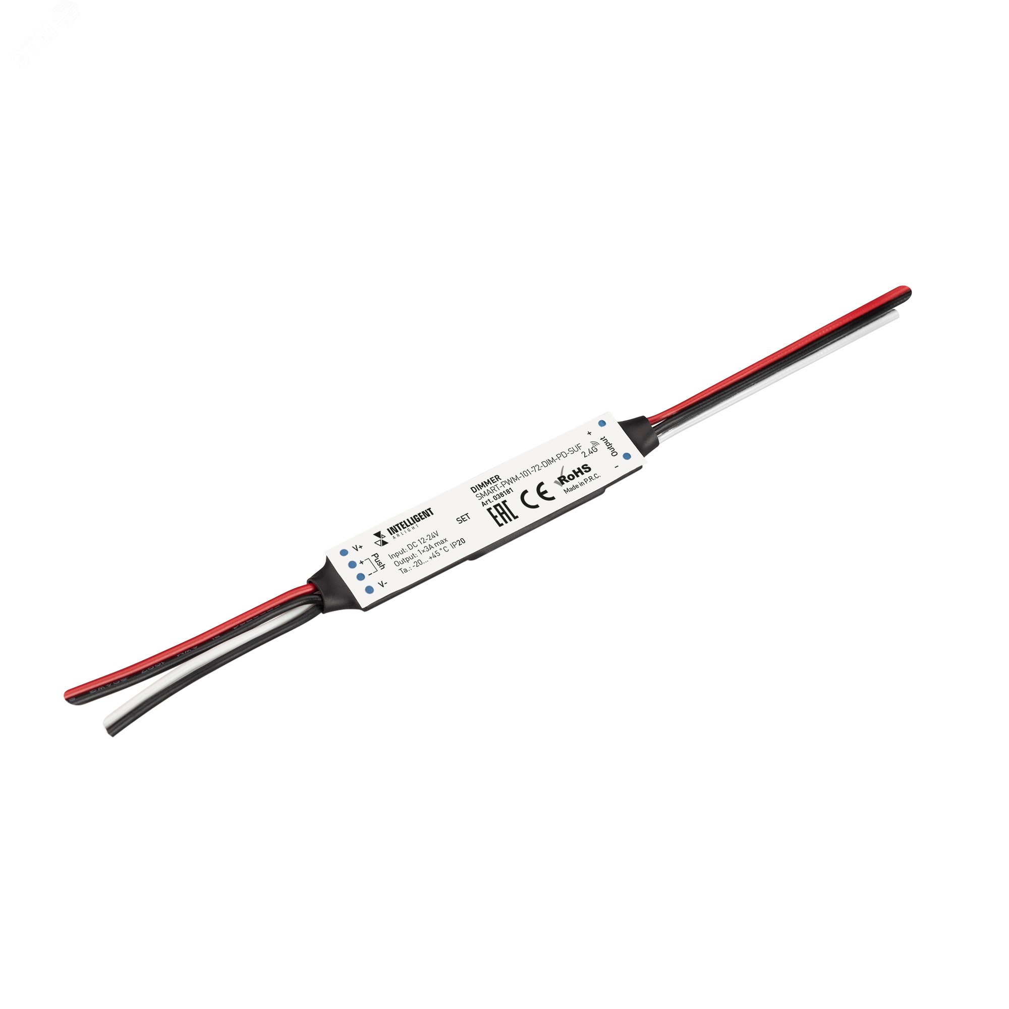 Диммер SMART-PWM-101-72-DIM-PD-SUF (12-24V, 1x3A, SS, 2.4G) (IARL, пластик)
