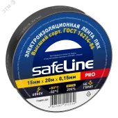 Изолента ПВХ черная 15мм 20м Safeline