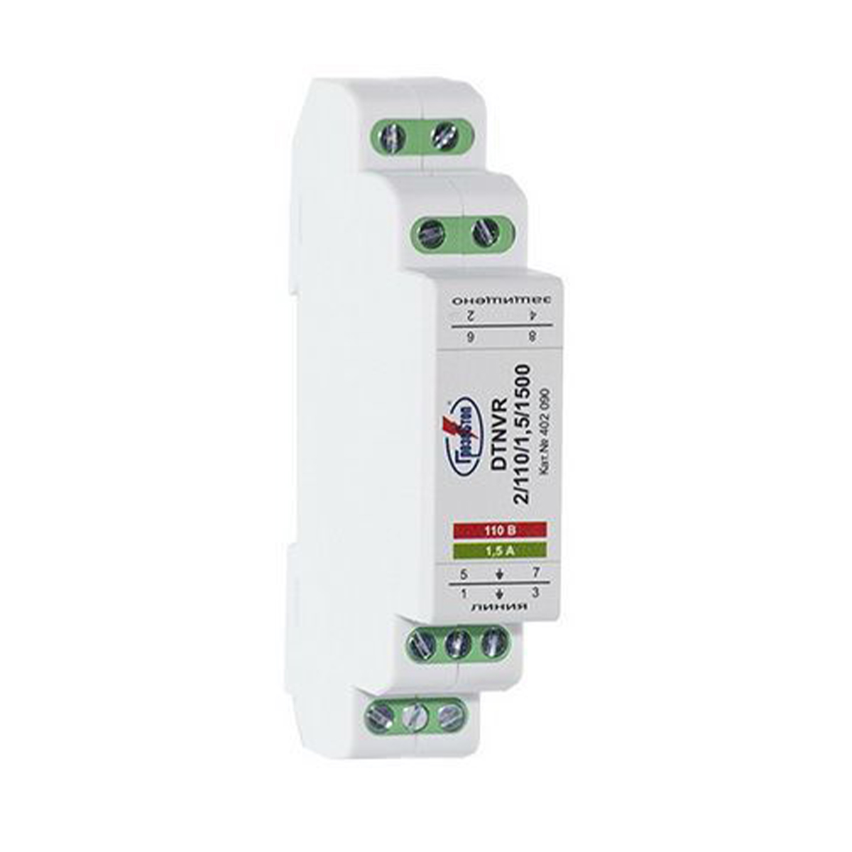 УЗИП ГРОЗОСТОП DTNVR 2/30/1,5/1500, Uо - 30 В, IL - 1,5 А, In (8/20) - 20 кА.