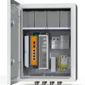 Узел коммутационный 4хPoE, 2хSFP, 4хSC, IP66, 300х400х210 мм