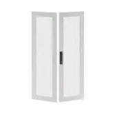 Дверь перфорированная двухстворчатая для IT-CQE 1800 х 800 RAL7035