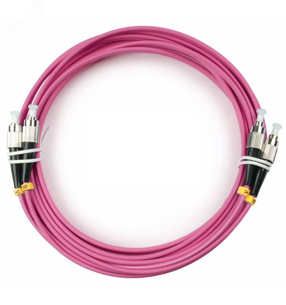 Шнур оптический duplex 7м FC-FC 50/125 мм OM4 LSZH