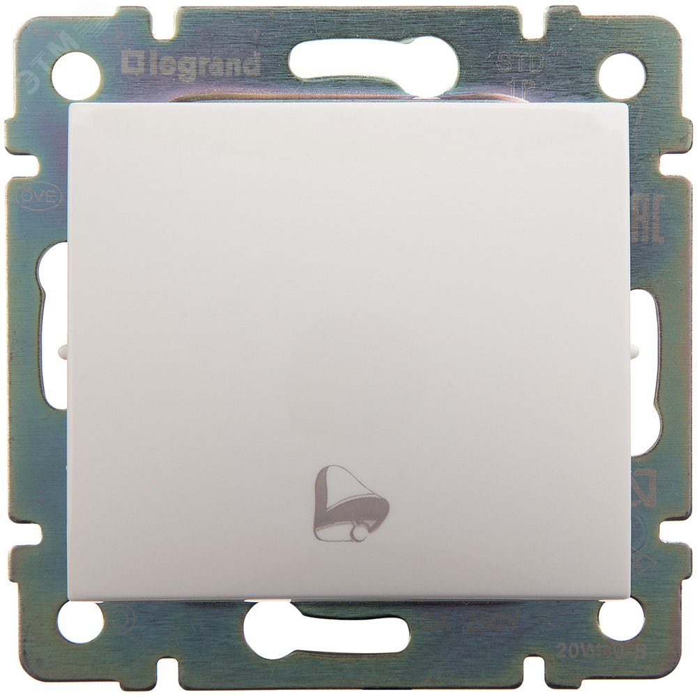 VALENA Кнопка с символом Звонок белый