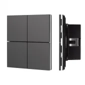 INTELLIGENT ARLIGHT Кнопочная панель KNX-304-23-IN Black (BUS, Frameless) (IARL, IP20 Металл, 2 года)