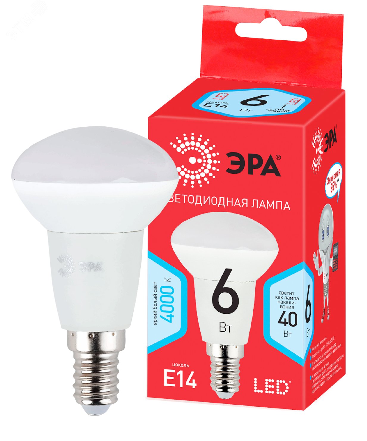 Лампа светодиодная / E14 6 Вт рефлектор нейтральный RED LINE LED R50-6W-840-E14 R Е14