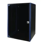 Шкаф настен. 19', 18U 600х450, дв. стек, чер. DATAREX