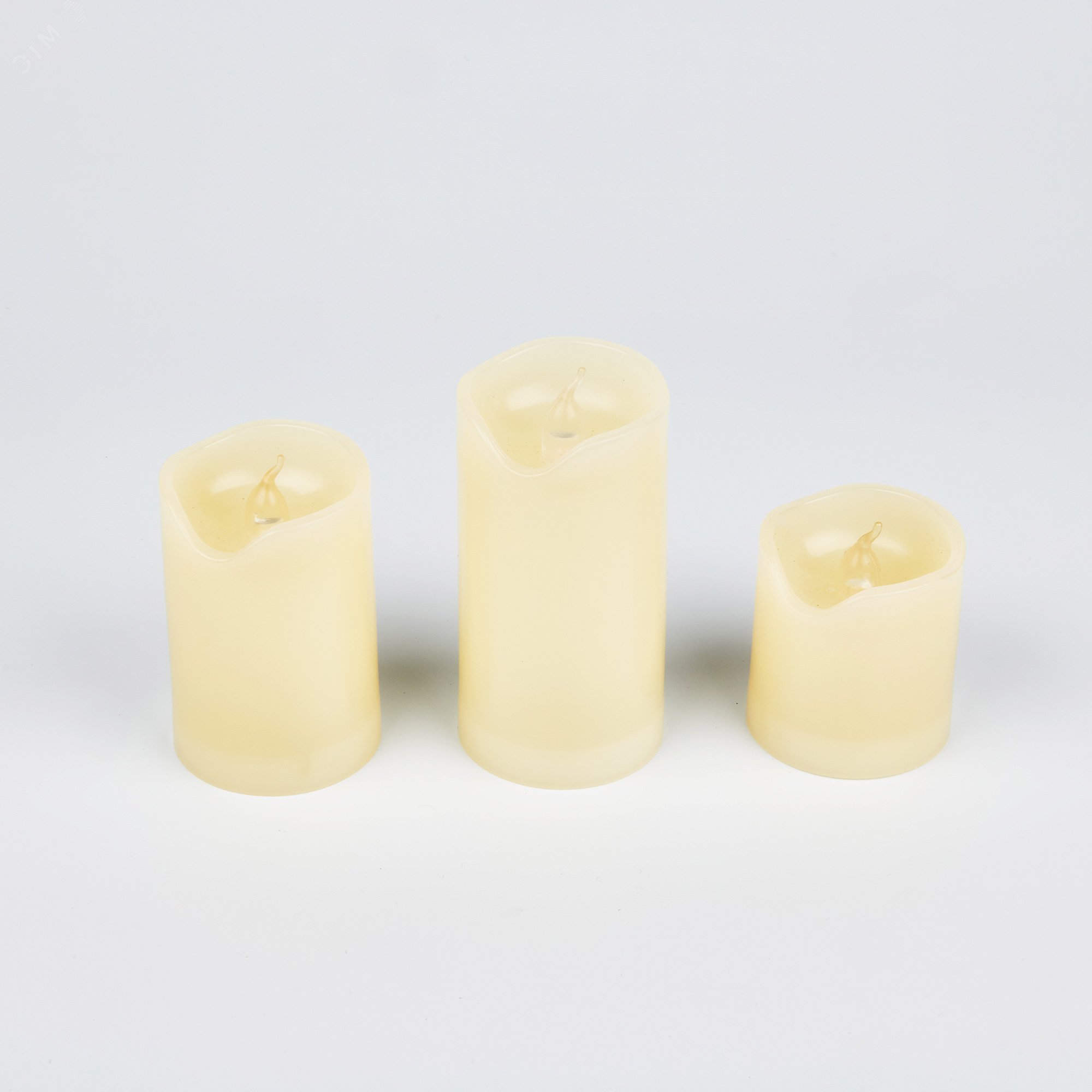 Фигура светодиодная «Свеча» на батарейках CR2032 (в/к) ULD-F060 WARM WHITE CANDLE SET3 в составе набора из 3 штук 1 светодиод Теплый белый свет