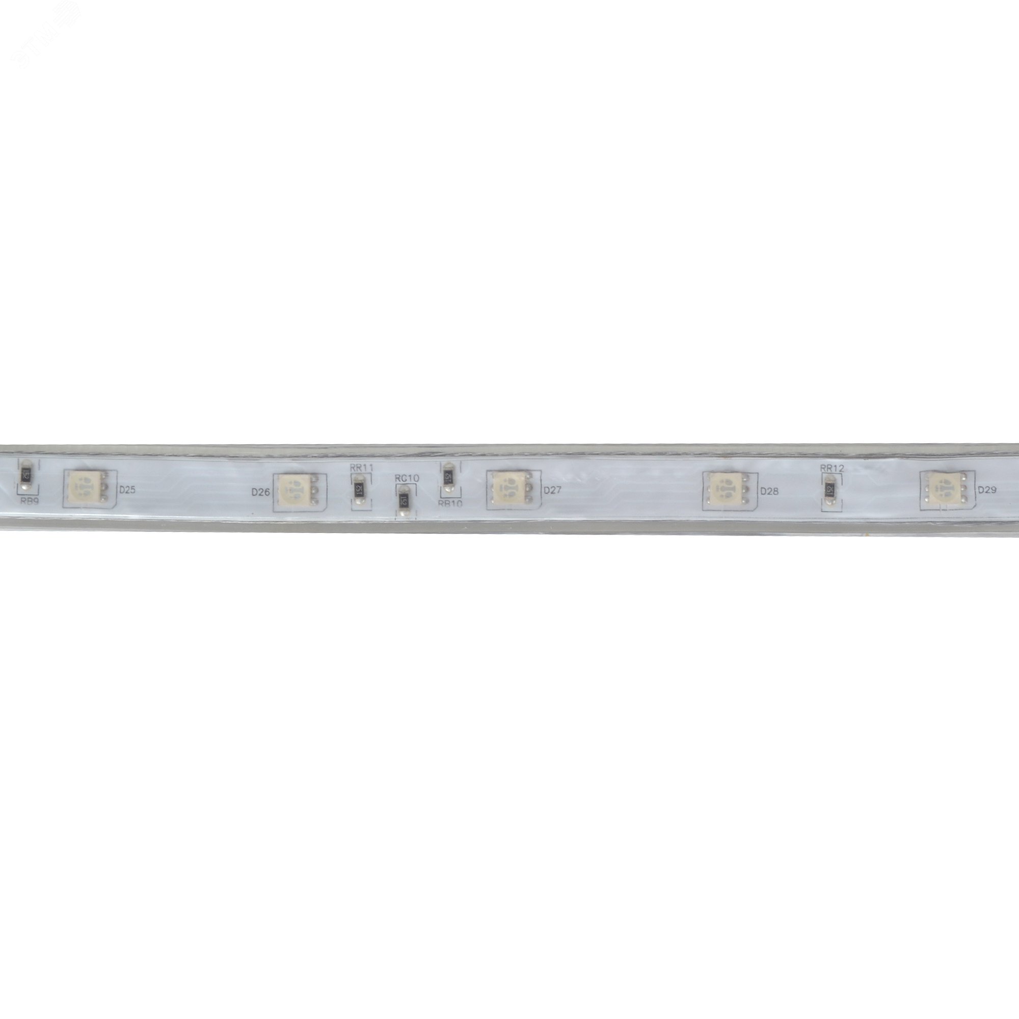 Светодиодная гибкая герметичная лента . ULS-Q215 5050-30LED/m-14мм-IP67-220V-7,2W/m-50M-RGBВ ПВХ трубке. Упаковка - бобина 50 м. IP67. Угол излучения 120. Кратность резки 1 м. Многоцветная.