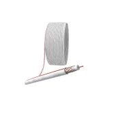 Кабель коаксиальный SAT 50м 75 Ом Cu/(оплётка Cu 75%) PVC цвет белый 100 м