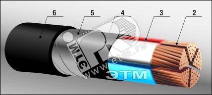 Кабель силовой ВБШвнг(А)-LS 4х10ок(N)-0,66        однопров олочный