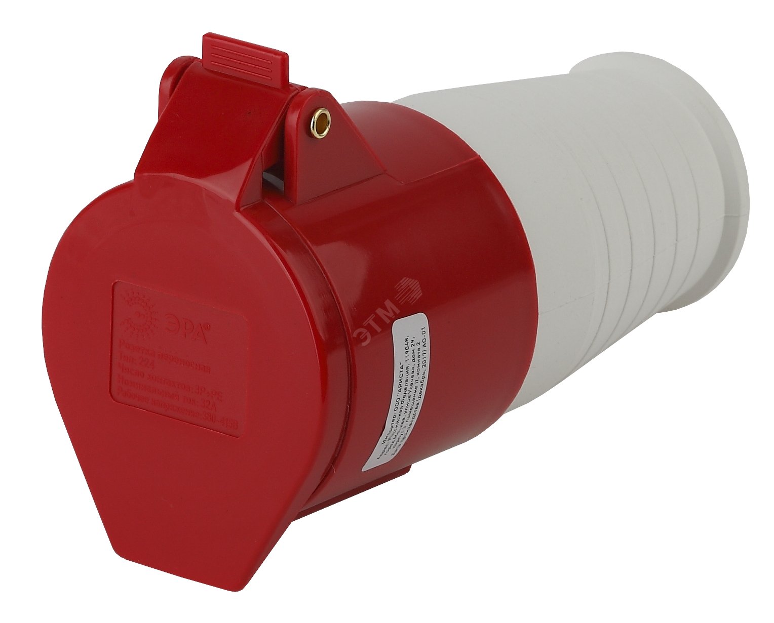 Розетка переносная 224 3Р+РЕ 32А 380В IP44 (10/60/1440) R-32-3P-PE-IP44