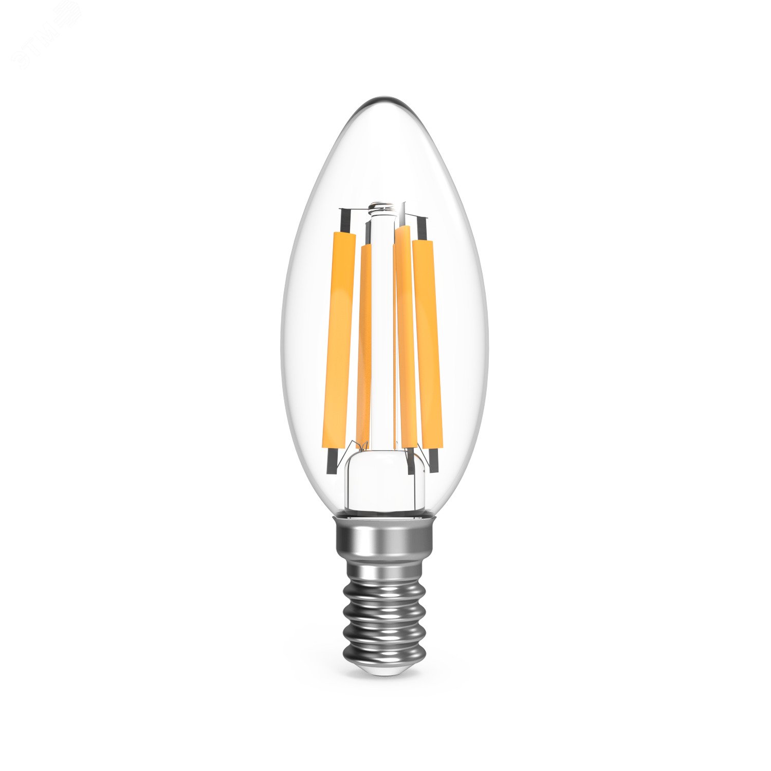 Лампа светодиодная филаментная LED 13 Вт 1100 лм 2700К AC210-240В E14 свеча теплая Black Filament