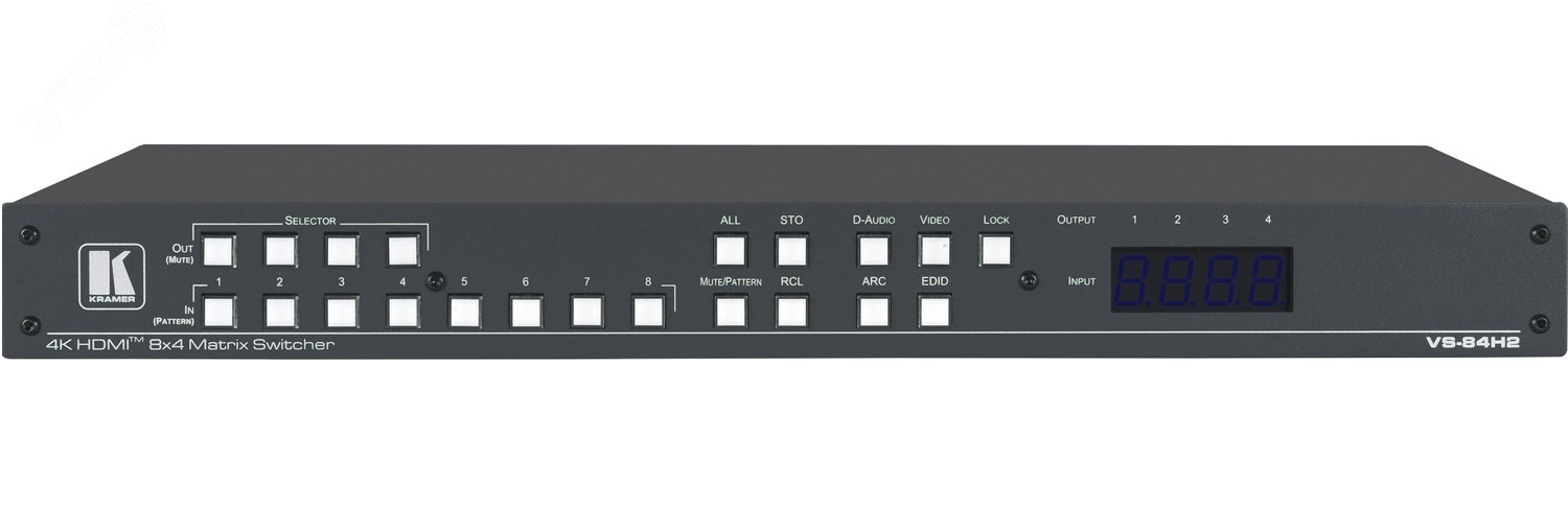 Коммутатор HDMI 8х4 матричный, 4K60 4:4:4, HDMI 2.0, HDCP 2.2