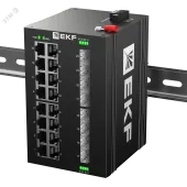 Коммутатор промышленный неуправляемый U-8GX/SFP-16GT, 8 портов 1000Base-X SFP, 16 портов 10/100/1000Base-T(X) RJ45, монтаж на динрейку TSX EKF