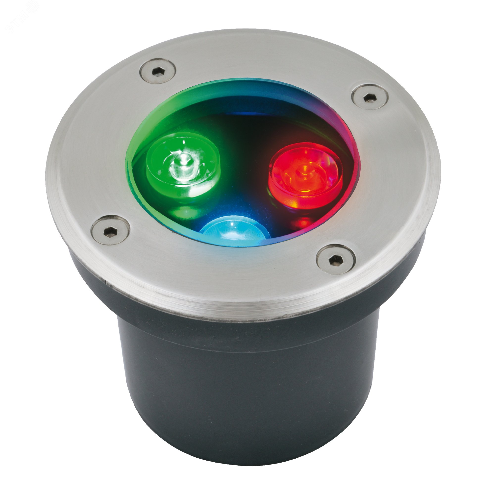 ULU-B10A-3W/RGB IP67 GREY Светильник светодиодный уличный. Архитектурный встраиваемый. RGB свет. Корпус серый. TM .
