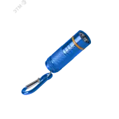 Фонарь брелок 1Вт LED/4xLR44 входят в комплект/корпус анодированный алюминий/карабин, КОСМОС