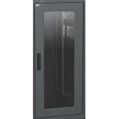 Дверь стеклянная 800мм шкафа LINEA N 28U чер.