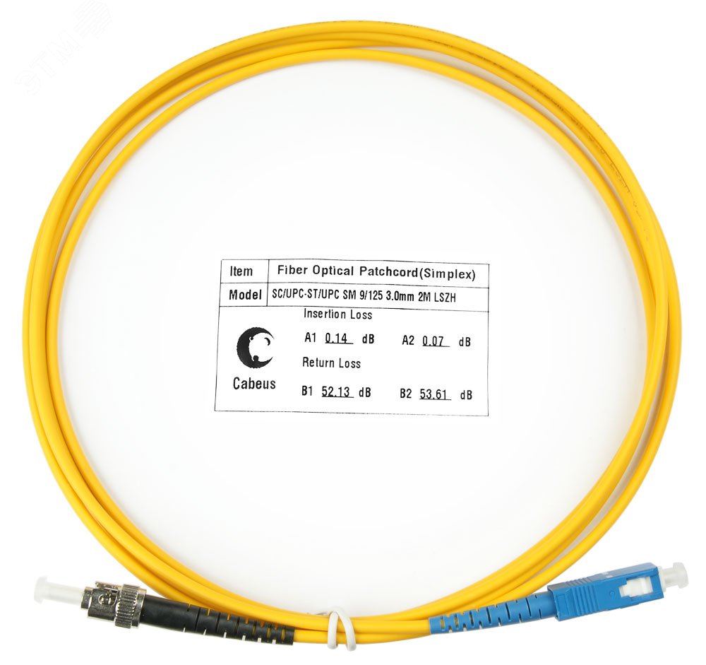 Шнур оптический simplex 2м SC-ST 9/125 sm LSZH