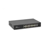 Коммутатор неуправляемый SKAT 16 портов.PoE+, Uplink1, OMBO, 150 Вт