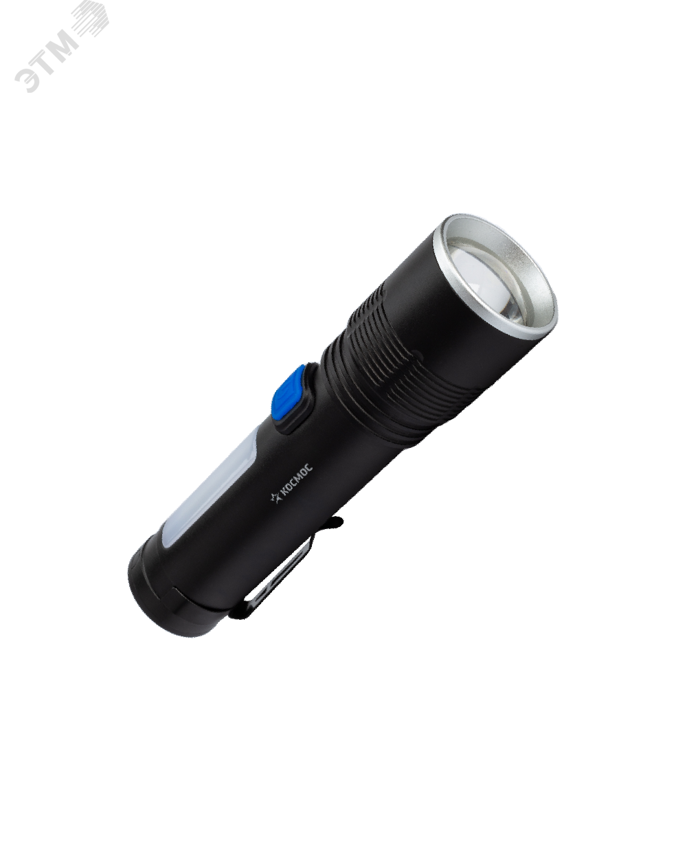 Фонарь ручной аккум/10ВтLED+2ВтCOB/zoom/Li-ion 18650 1800mAh/алюминий/USB type C