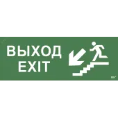 Этикетка самоклеящаяся 350х130мм ''Выход/лестница вниз/фигура'' IEK