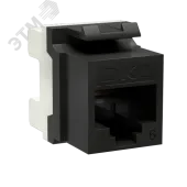 Модуль Keystone RJ45 CAT6 неэкр180 градусов черный
