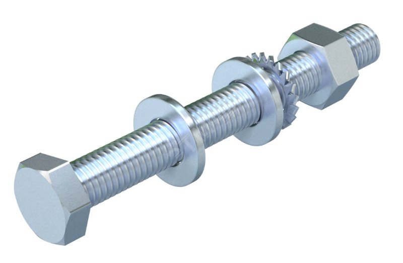 Комплект Болт+Шайба+Гайка M10x40