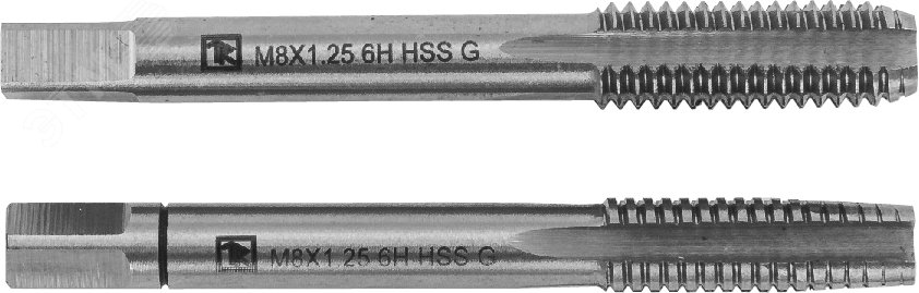 Метчики двухпроходные ручные универсальные T-COMBO М8х1.25, HSS-G, 2 шт.