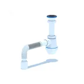 Сифон для мойки АНИ Грот 1 1/2' x 40 с гибкой трубой 40х50