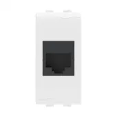 BRAVA Розетка компьютерная RJ45 (разъем PcNet) 1 модуль категория 5е белая