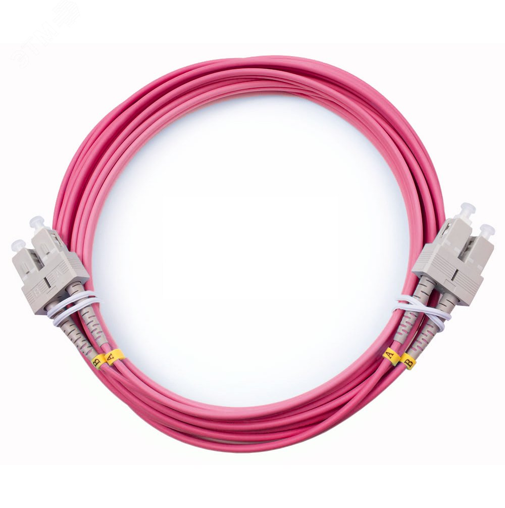 Шнур оптический duplex 5м SC-SC 50/125 мм OM4 LSZH
