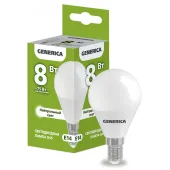 Лампа светодиодная G45 шар 8Вт 230В 4000К E14 GENERICA