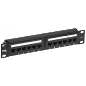 Патч-панель 1U кат.6 UTP 12 портов 10дюйм Dual IDC
