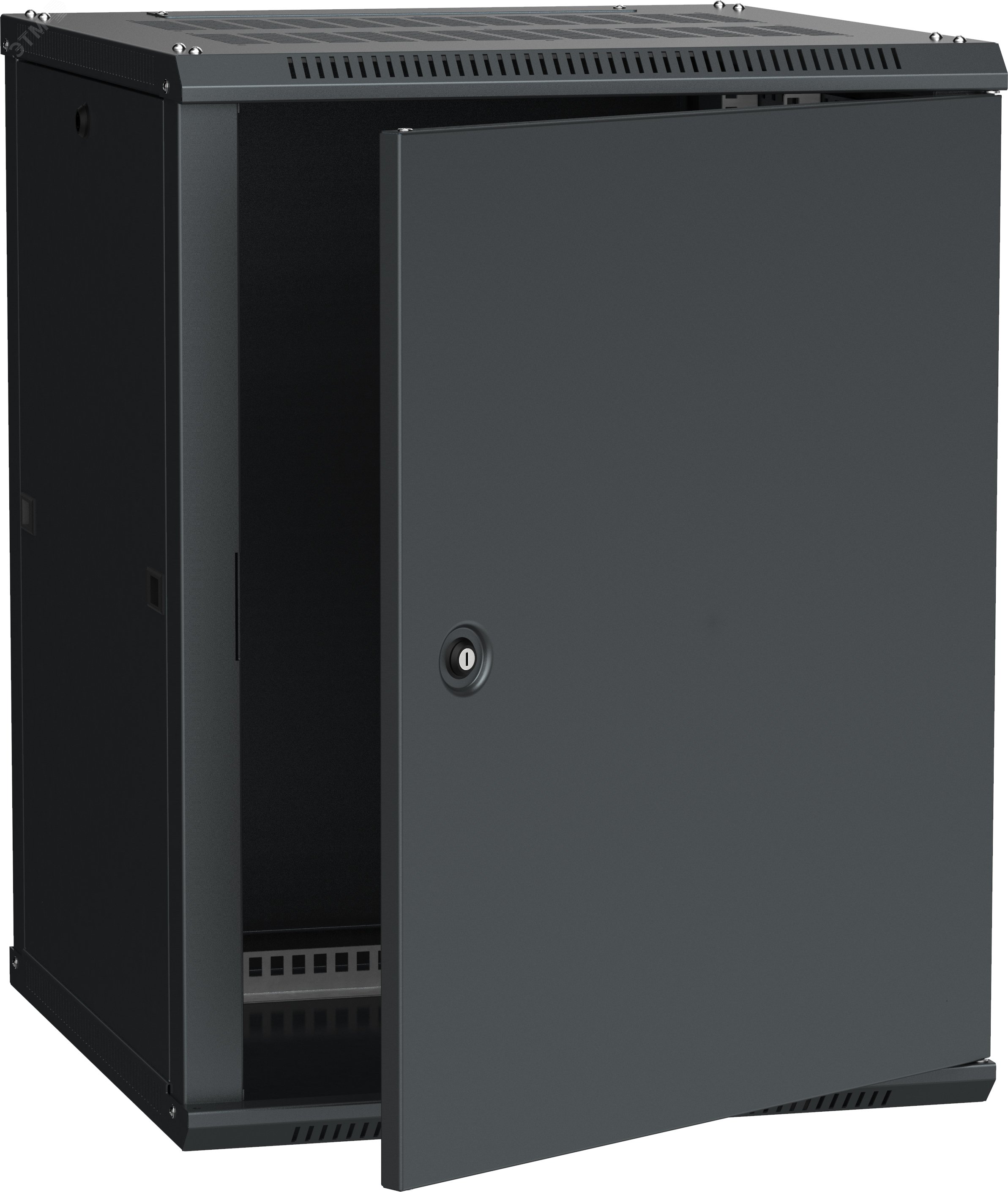 Шкаф настенный 19' LINEA W 15U 600x600мм металлическая дверь RAL9005