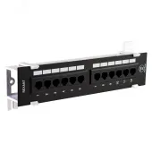 Патч-панель настенная, 12 портов RJ-45, категория 5е,