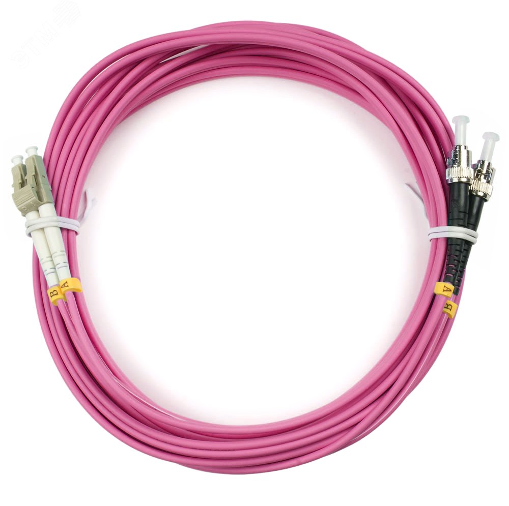 Шнур оптический duplex 5м LC-ST 50/125 мм OM4 LSZH