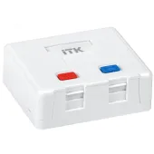 Корпус настенной розетки для 2 модулей Keystone Jack