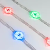 Модуль управляемый VISOR-DMX-5060-6-24V RGB 120deg (D40x12мм, 1.5W, IP68) (-)